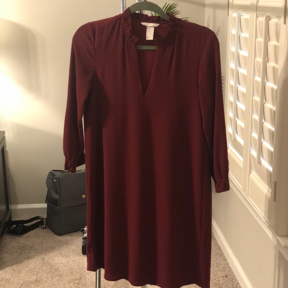 Quarter Sleeve Red Dress